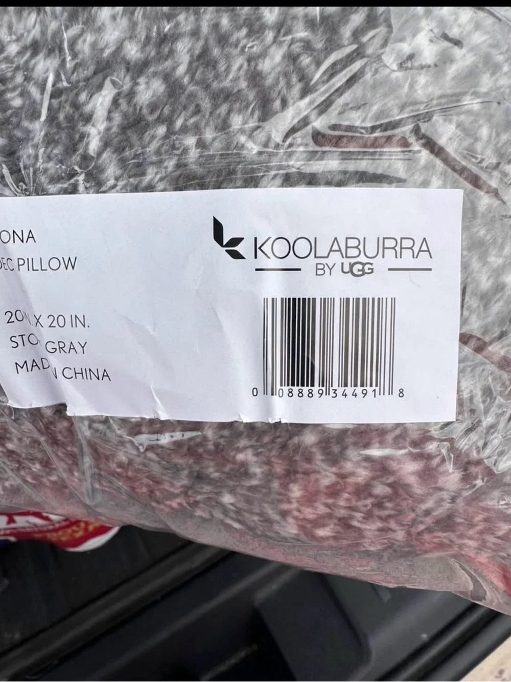 Koolaburra Gray Melange Sherpa Throw Pillow